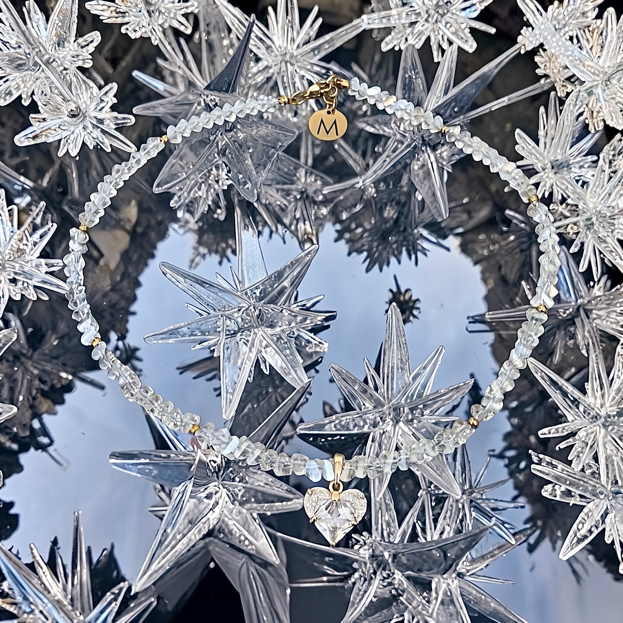 Náhrdelník Crystal Heart s iniciálkou podľa vlastného želania