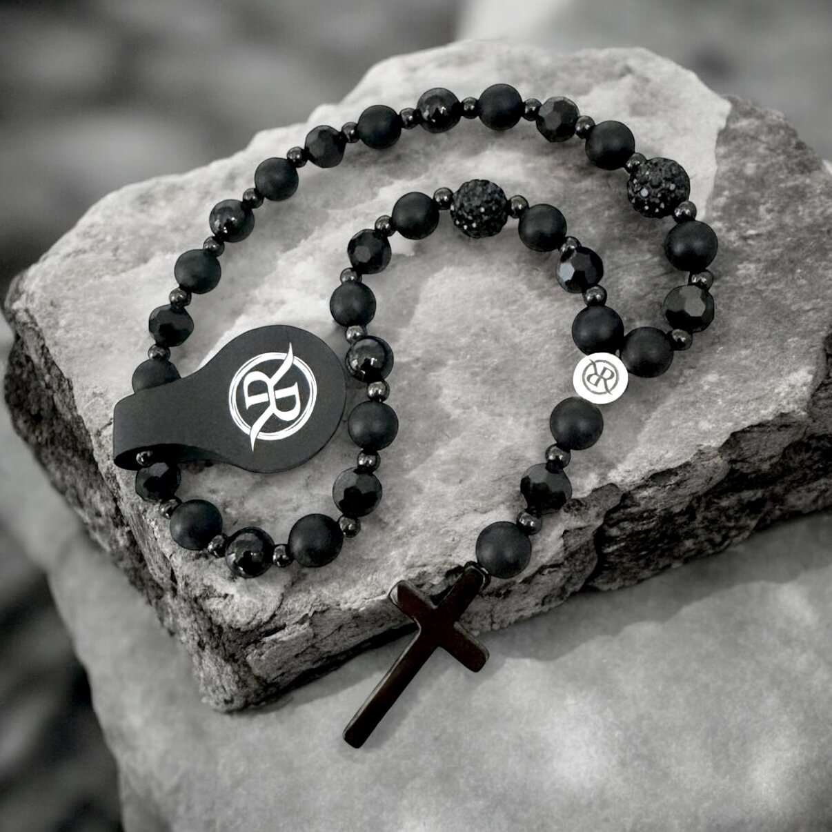 Ruženec do auta na spätné zrkadlo Shamballa