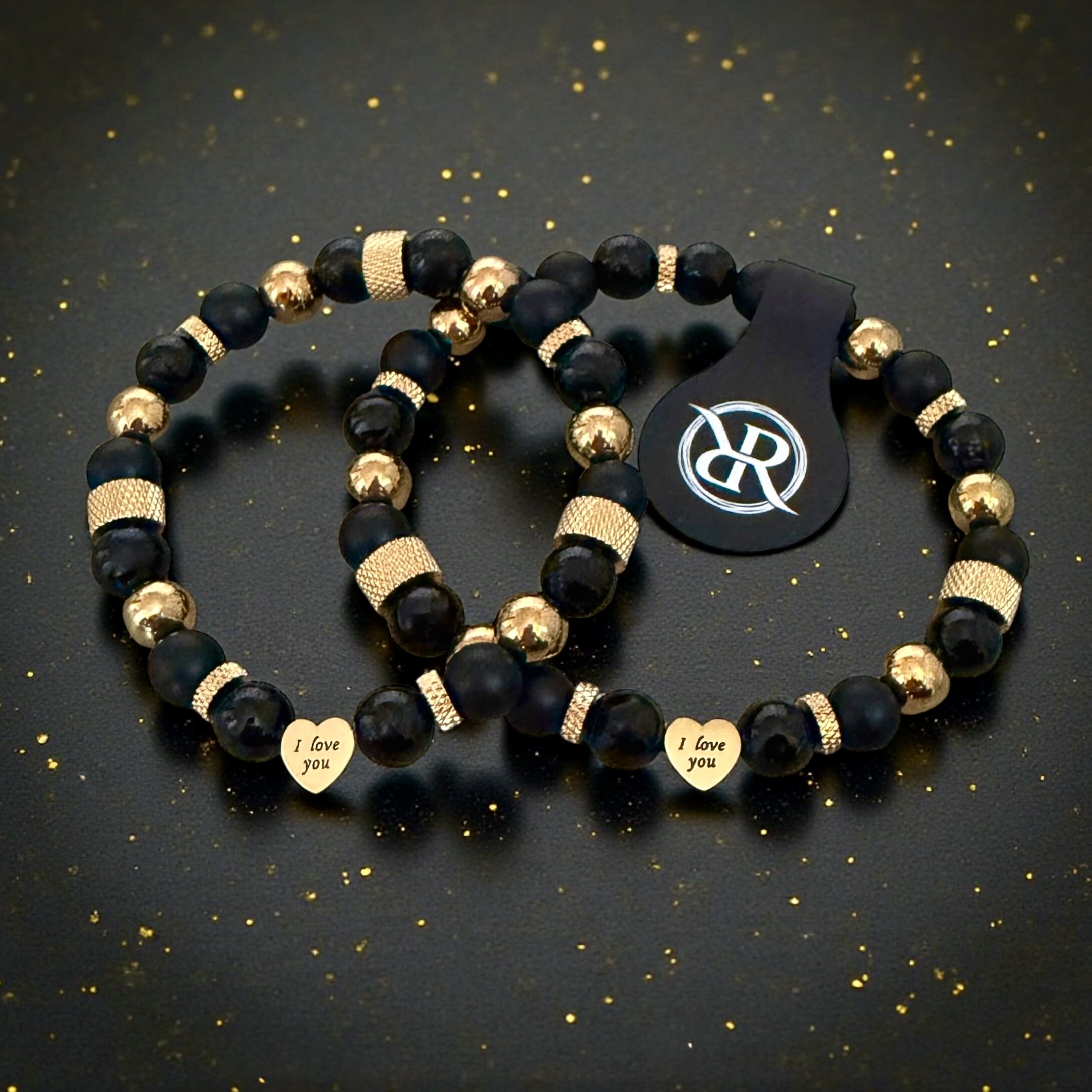 Partnerské náramky Golden Hearts