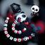 Retiazka na cumlík panda a hryzátko black-red