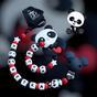 Retiazka na cumlík panda a hryzátko black-red